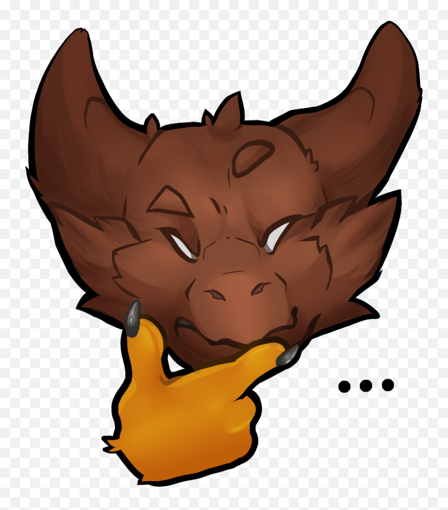 Thonk By Xenomnia - Fur Affinity Dot Net Fictional Character Emoji,Thonking All Emojis