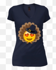 Fantastic Turkey Emoji Shirt Heart Eye,Vegan Thanksgiving Emoji