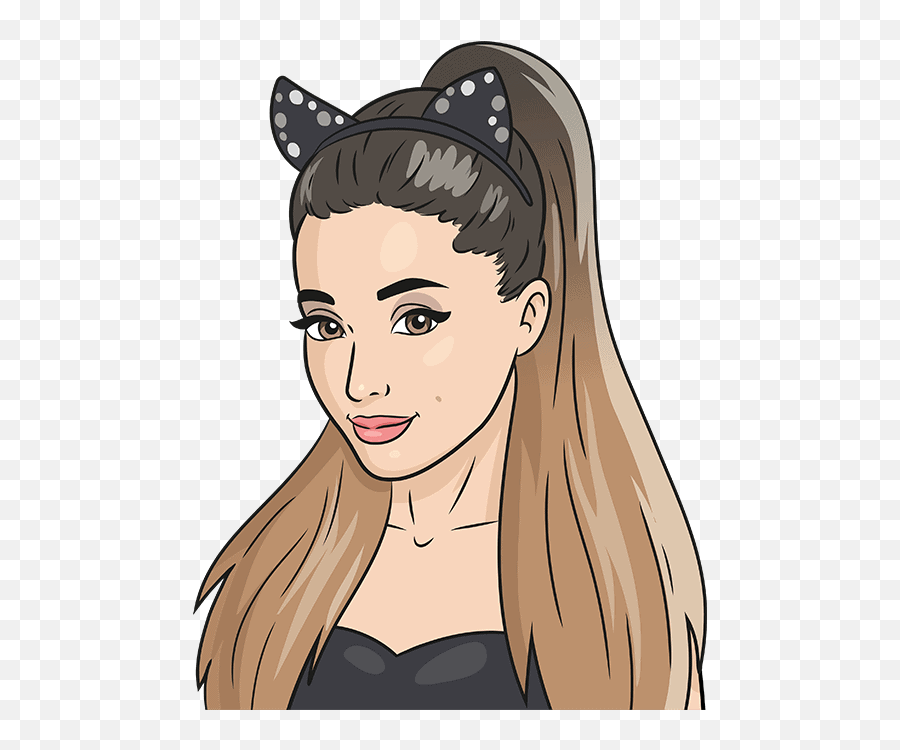 The Best 10 Easy Cute Ariana Grande Drawing - Draw A People Emoji,Ariana Songs That From That She Played In The Emojis