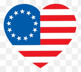 Betsy Ross Heart Shaped American Flag - Alternate Thirteen Colonies Flag Emoji,Betsy Ross Emoticon