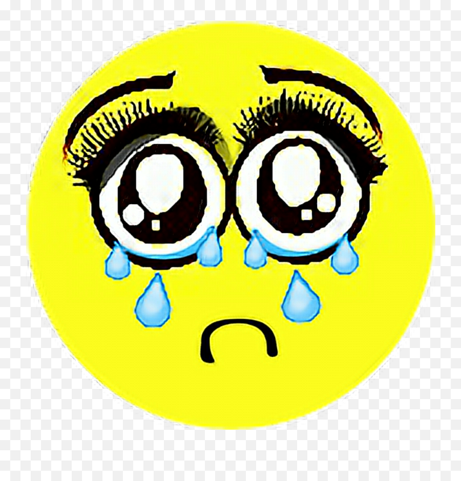 Emotions Emoji Sadface Smiley Face Cryingeyes Crying Clipart - Dot,Crying Emoji