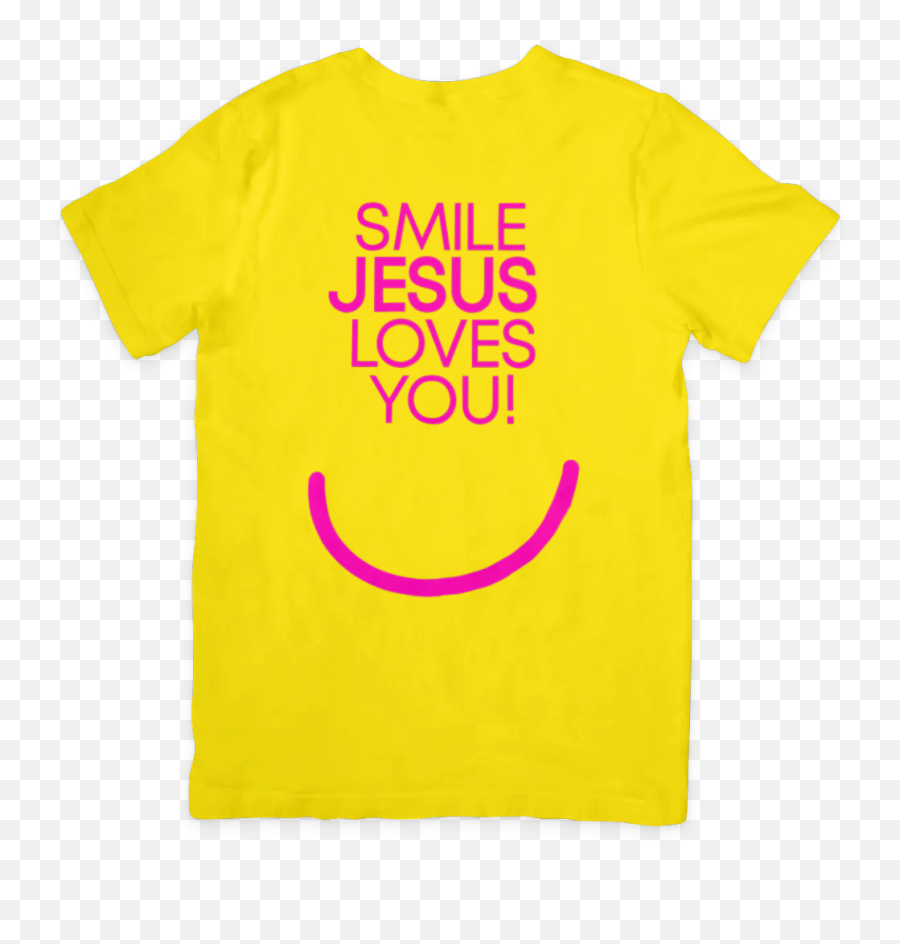 Smile Jesus Loves You Pink U2013 Ikonquerapparel - Happy Emoji,Smart Emoticon Facebook