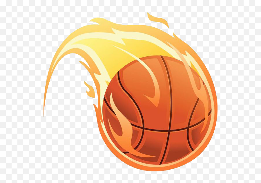 Download Fire Basketball Flame Illustration Free Png Hq - Transparent Basketball On Fire Png Emoji,Basketball Shooting Emoticon