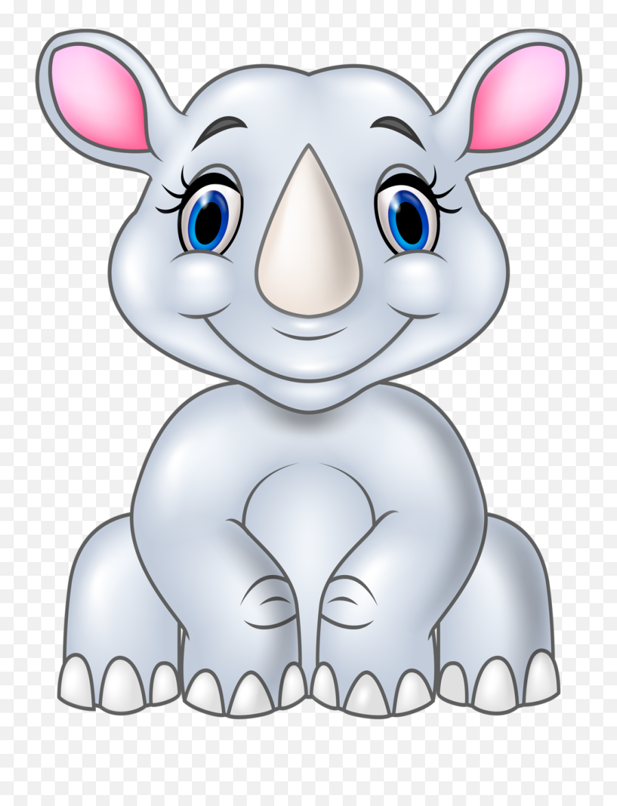 Art - Cartoon Baby Rhino Emoji,Burgin Emoticon