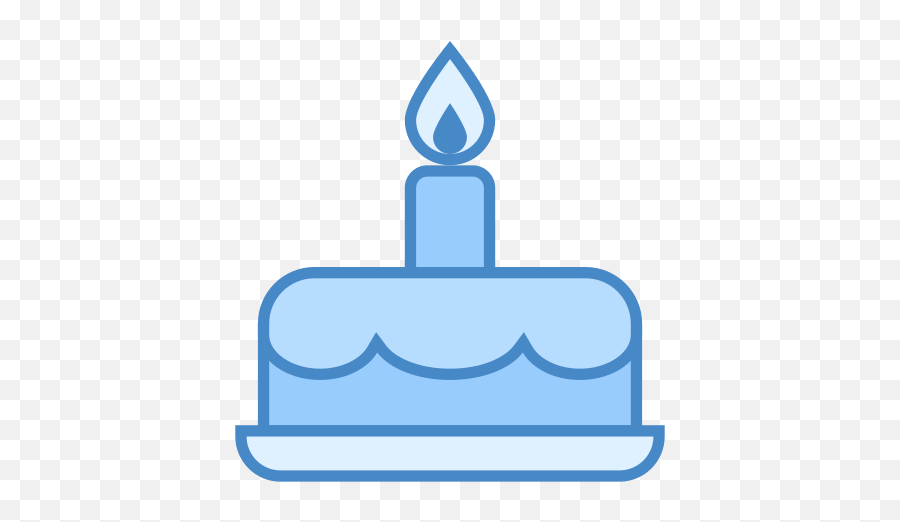 Birthday Cake Icon In Blue Ui Style - Blue Birthday Cake Logo Emoji,Birthday Cake Emoticon For Facebook Chat