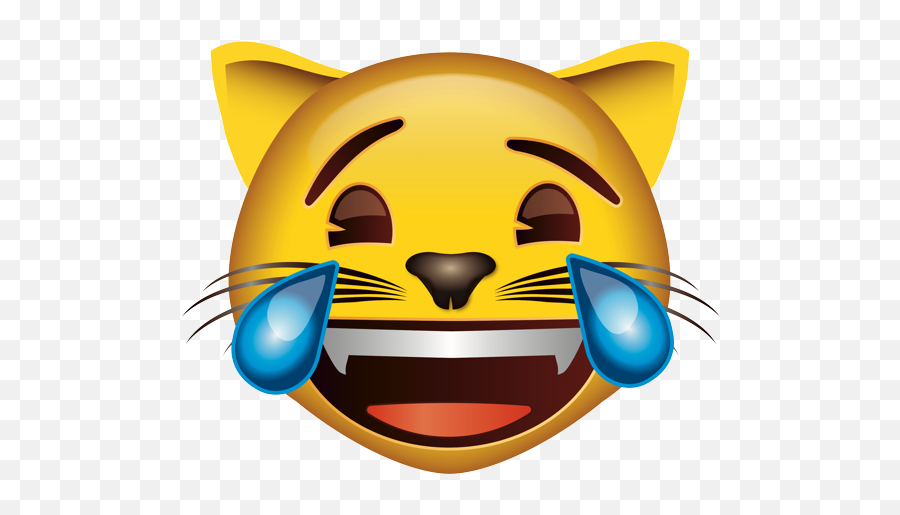 Emoji Chat Mort De Rire Transparent Cartoon - Jingfm Heart Eyes Cat Emoji,Cat Face Emoji
