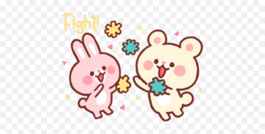 Telegram Sticker 18 From Collection Bear U0026 Bunny - Girly Emoji,Piske.and Usagi Emoticon