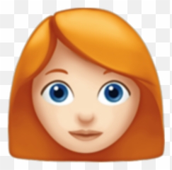 Iphone Ios Emojis Ginger Redhead Girl - Red Hair Girl Emoji,Ios Emojis