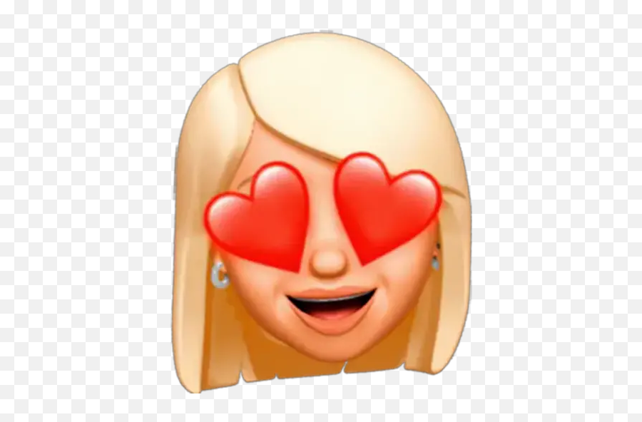 Memoji Blonde Samolepky Na Whatsapp,Srdicko Emoji