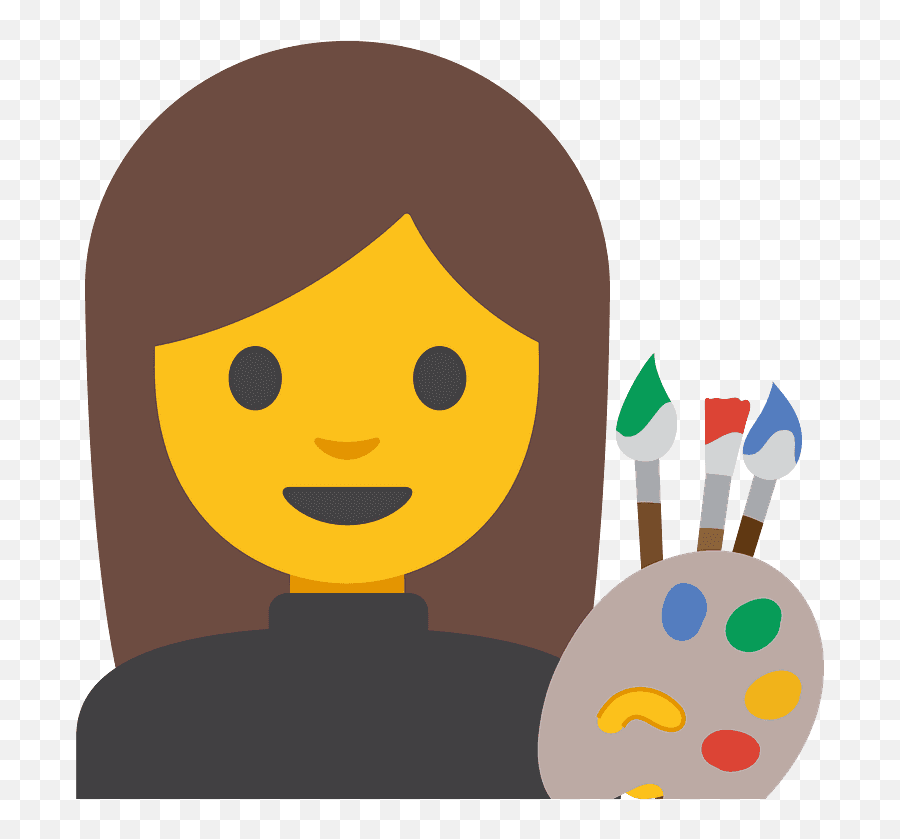 Woman Artist Emoji Clipart Free Download Transparent Png - Art Emoji Transparent Background,Face Paint Emoji