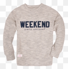 Simply Southern Terry Crewneck Embroidered Sweatshirts Emoji,Face Emoticon Embroidered Long Sleeve Sweatshirts