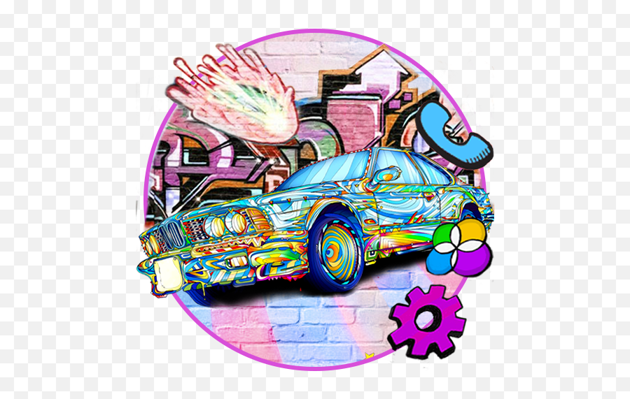 Graffiti Car Themes Live Wallpapers - 1600x900 Car Emoji,Running Car Emoji