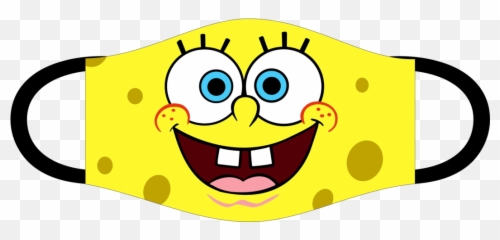 Spongebob Face Mask - Spongebob Squarepants Emoji,Grinch Emoticon