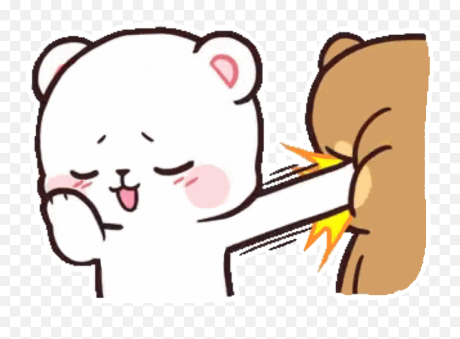 Bears Bear Cute Kawaii Love Funny - Mocha And Milk Bears Angry Emoji,Fighting Bear Emoji