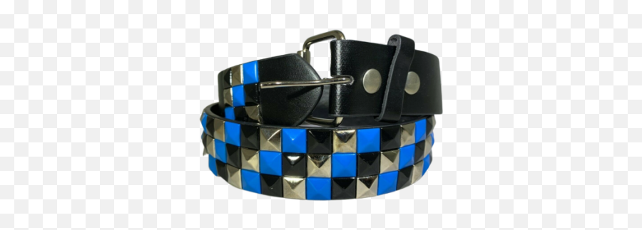 Belts Unisex 3 - Rows Metal Pyramid Studded Leather Belt Mens Metal Pyramid Studded Leather Belt Striped Punk Rock Goth Emo Biker Emoji,Pyramid Emoji