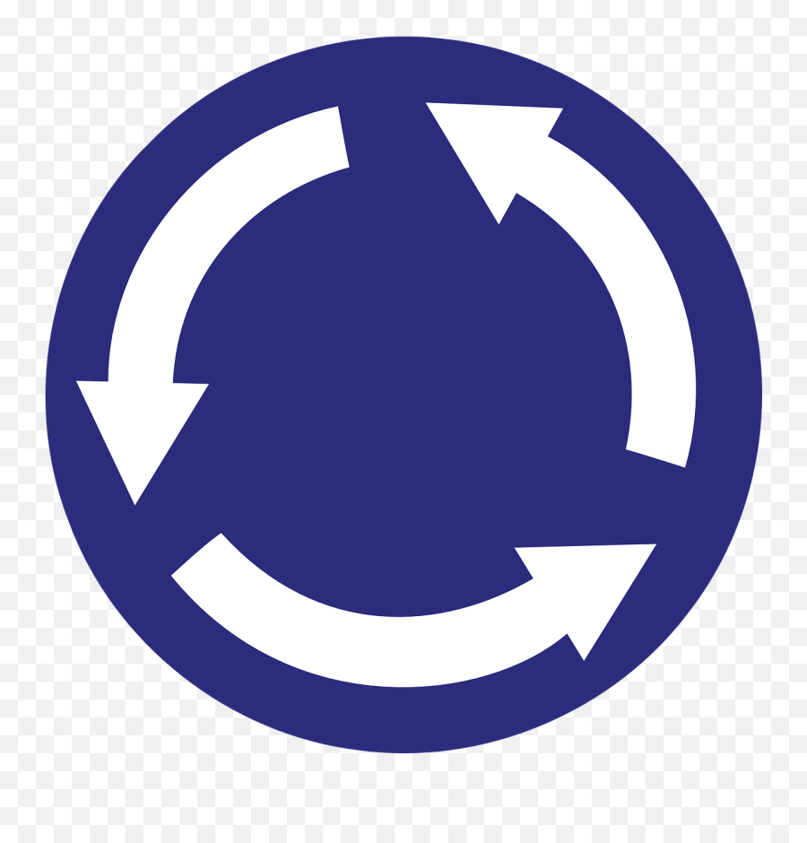 Roundabout Arrow Direction Png Picpng - Roundabout Ring Road Sign Emoji,Arrow Pointing Down Emoticon