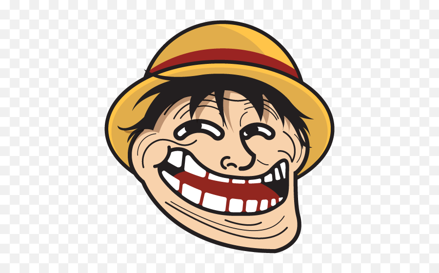 Luffy Trollface - Naruto Troll Face Png Emoji,Troll Face Emoticons