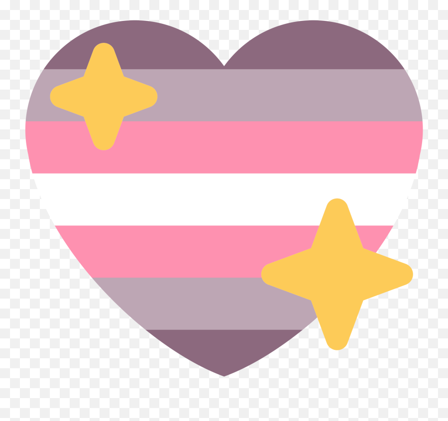 Neon Pastel Pride Emojis - Demigirl Heart Emoji,Asexual Heart Emoji