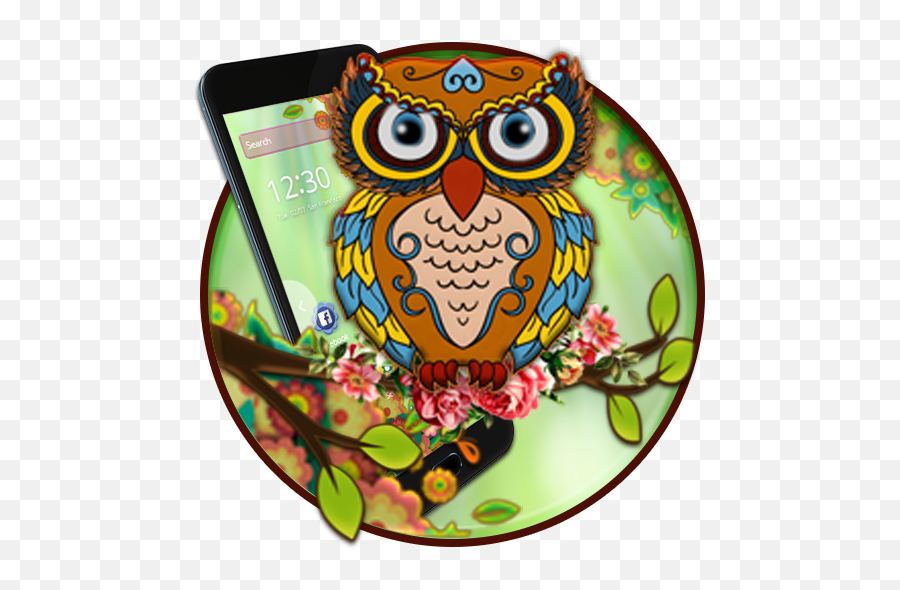 Colorful Cartoon Art Owl 2d Theme - Smartphone Emoji,Owl Emojis For Android