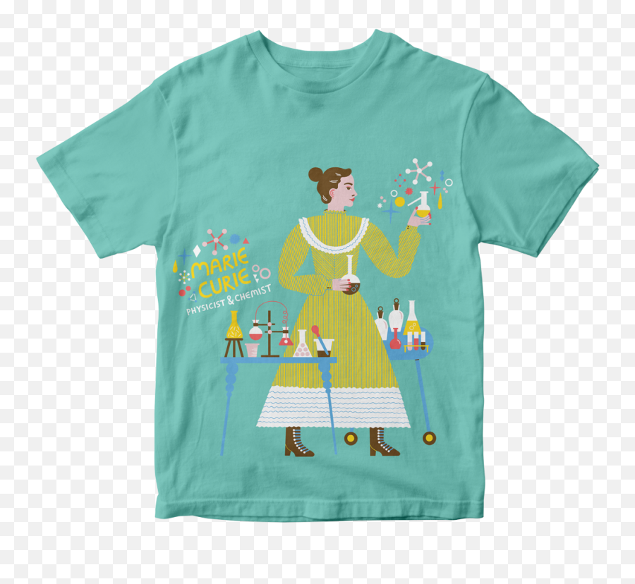 Marie Curie Short Sleeve Trailblazer T Emoji,House Music Emoji T Shirt