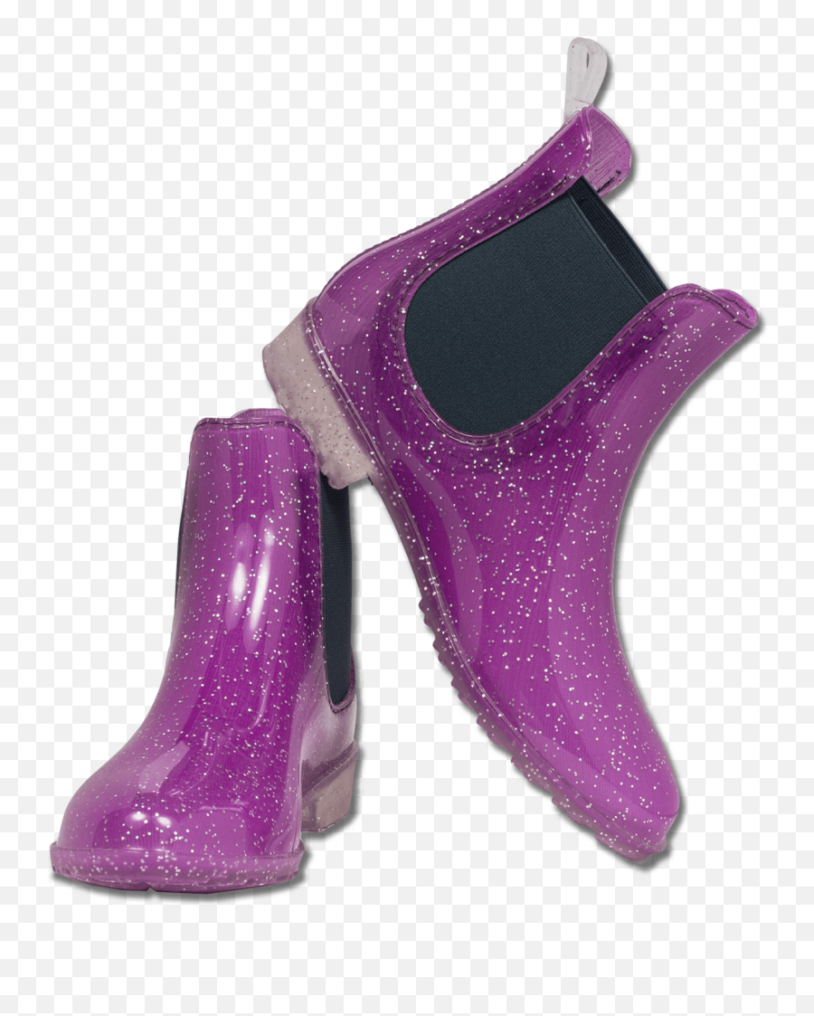 Download Waldhausen Girls Sparkle Jodphur Boots Png Image - Kids Purple Riding Boots Emoji,Boots Emoji