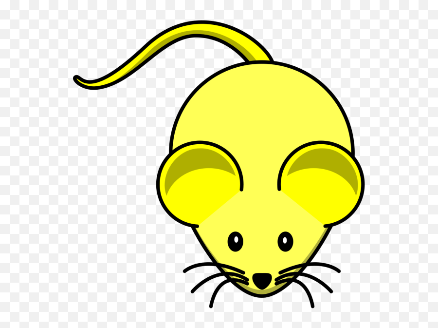 Yellow Mouse Blue Tail Png Svg Clip Art For Web - Download Simple Cartoon Mouse Emoji,Eggplant Emojis Vector