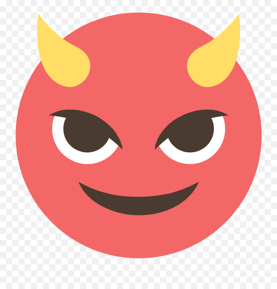 Smile Face Emoji - Personality Traits With Emojis,Evil Emoticon > :)