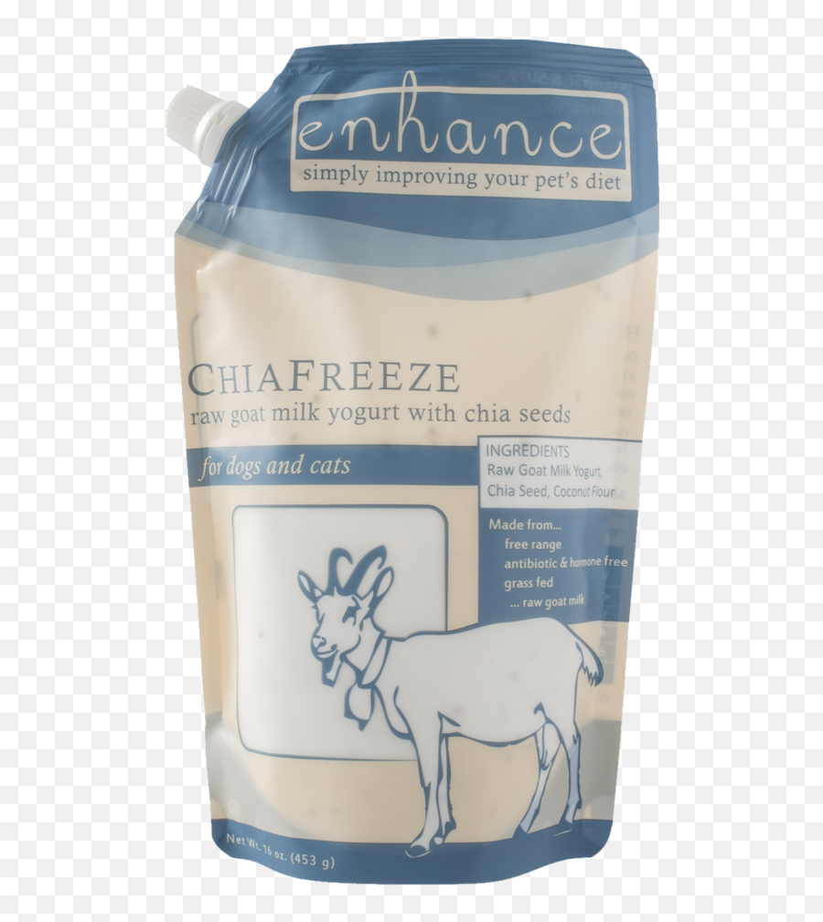 Chiafreeze Goat Milk Yogurt Raw Pet Food - Real Food Emoji,Small Chia Pet Emoji