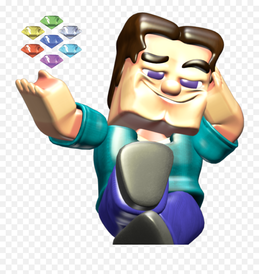 Steve Gains The Chaos Emeralds - Anime Steve Minecraft Emoji,Minecraft Birthday Steve Emoji