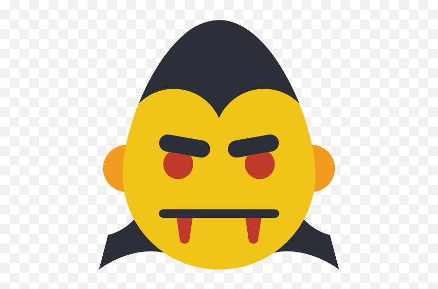 Dracula - Wide Grin Emoji,Grinning Vampire Emoticon