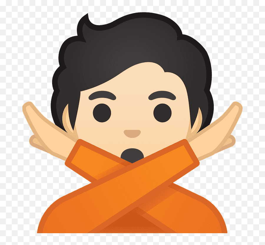 Person Gesturing No Emoji Clipart - Emoji Formanda,Emojis Pics No