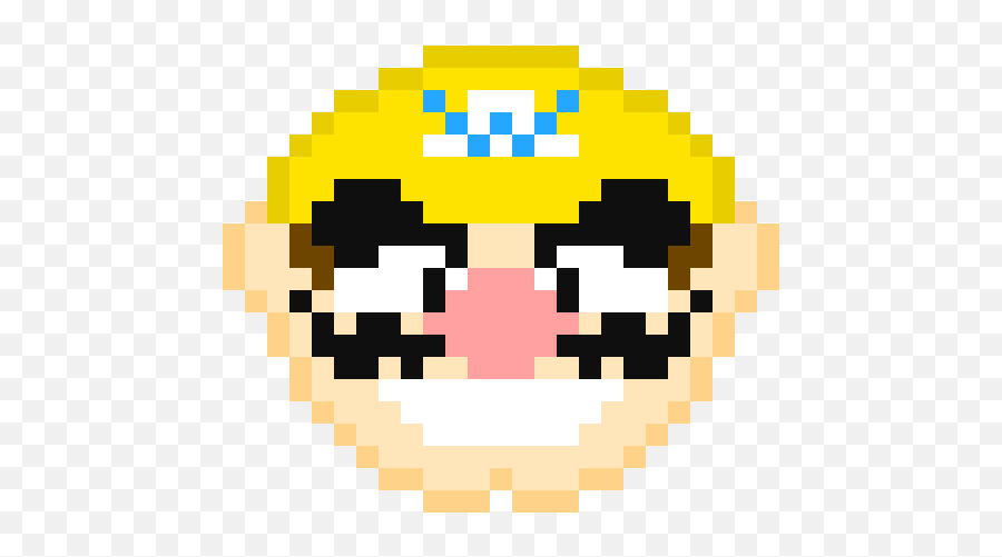 I Made Pixelart Of Warios Face Constructive Criticism Emoji,Doctor Japanese Emoticon