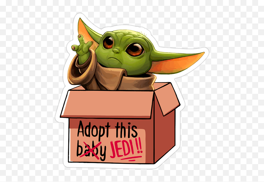 Sticker Baby Yoda Adopt Me Muraldecalcom Emoji,Emotion Quotes Yoda