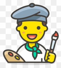 Artist Man Icon - Artist Icon Png Emoji,Beret Emoji