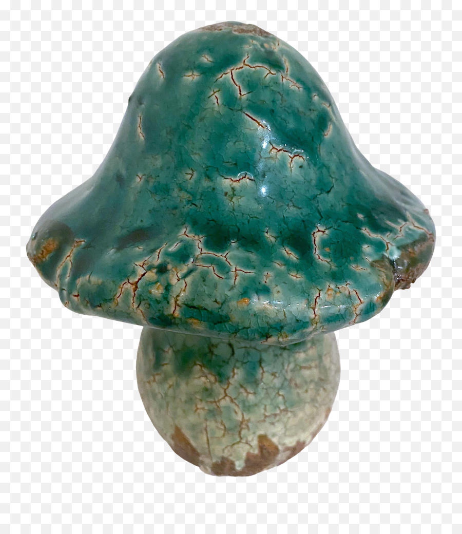 Vintage Organic Modern Teal Glazed Mushroom Toad Stool Emoji,Emoji Mushroom Chair