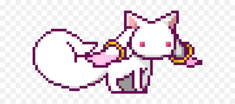 Pixel Art Gallery - Madoka Magica Pixel Art Emoji,Kyubey Face Emoticon