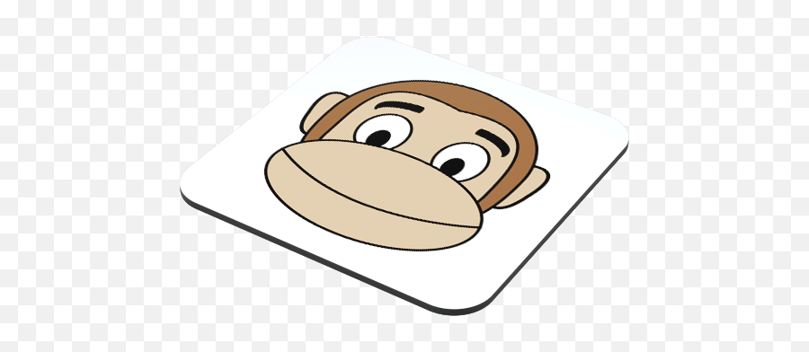 Monkey Happy Coaster - Bil Loggor Emoji,Emoji Coasters