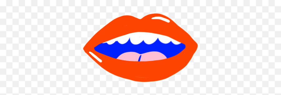 Tongue Kiss Sticker By Hellokristenlong For Ios Android - Mouth With Tongue Gif Emoji,Orange Lantern Emotion