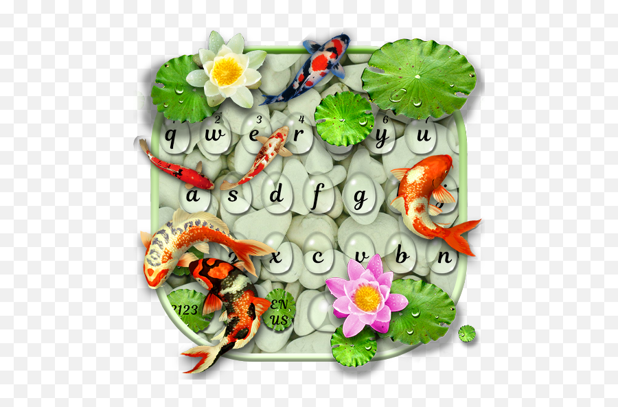 Koi Fish Water Lotus Keyboard U2013 Apper På Google Play - Water Lilies Emoji,Lily Pad Emoji