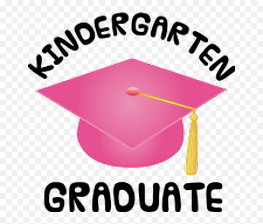 Pink Gold Graduation Cap Hat Sticker By Angie Nelson - Graduation Kindergarten Clipart Free Emoji,Graduation Emoji Png