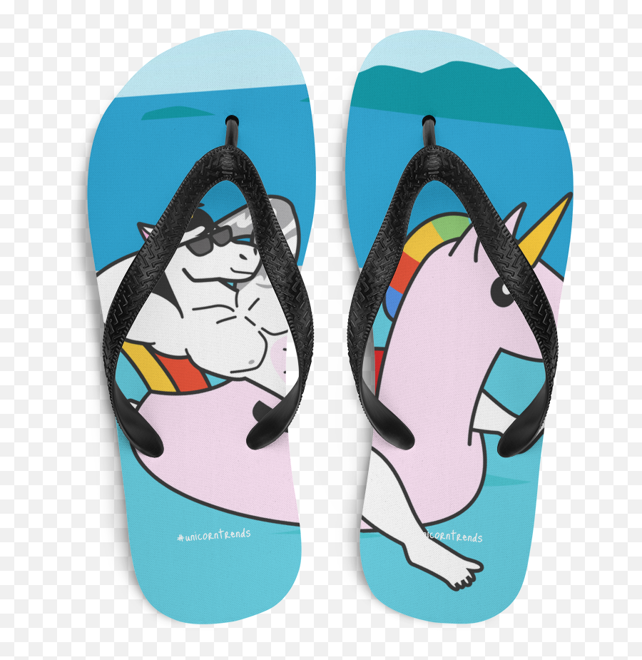 Unicorntrends Unicorn On An Unicorn Pool Float Flip Flops - For Teen Emoji,Emoji 100 Joggers