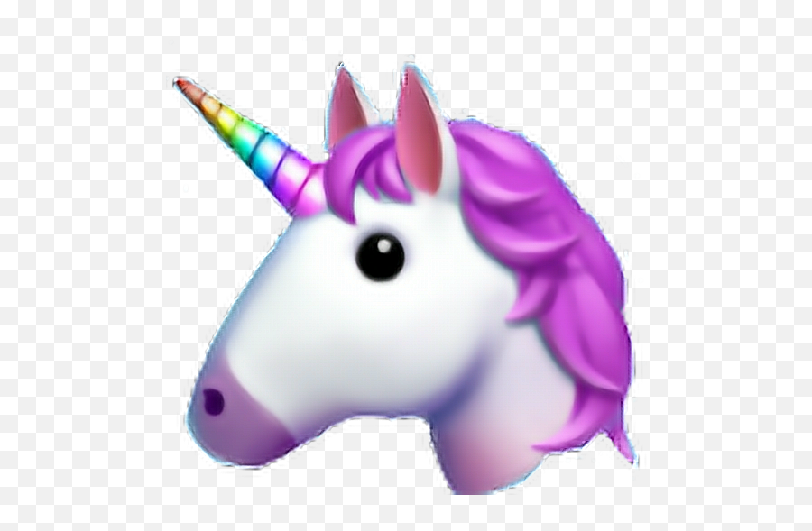 Sticker Unicornio Unicorn Emoji - Transparent Unicorn Emoji Png,Emoji No Background