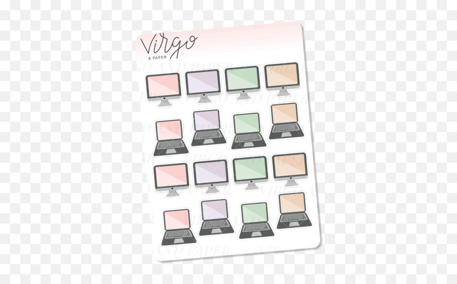 Mini Sticker Sheet U2013 Page 2 U2013 Virgo And Paper Llc - Girly Emoji,Emoji Planner Stickers