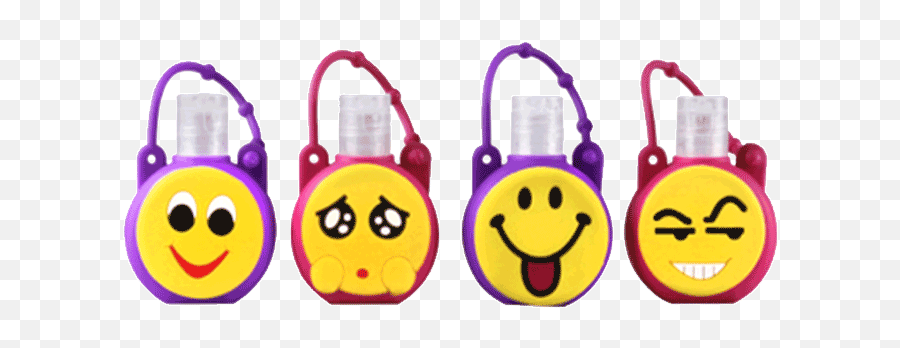 Oem Cute Emoji Silicone Hand Sanitizer Holder Sleeve - Happy,Home Emoji