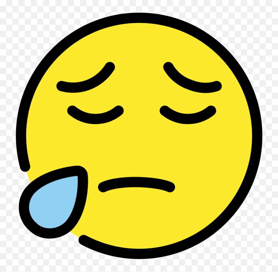 Sad But Relieved Face Vector Svg Icon - Png Repo Free Png Icons Emoji,Sad Face Emoji Android