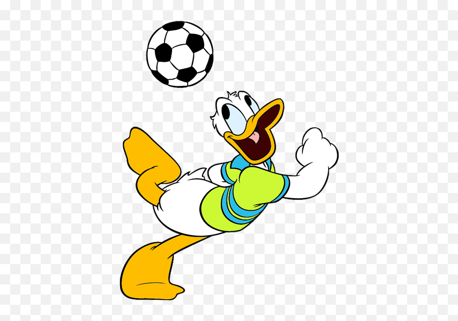 Disney Soccer Clip Art Images Sports At Disney Clip Art - Donald Duck Kicking A Ball Emoji,Sports Emoji Symbols