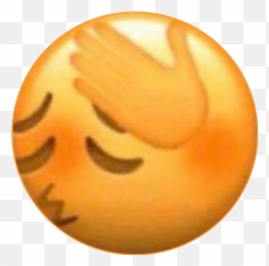 Embarrased Emoji Apple Sticker - Emoji Reaction Meme,Embarrassing Emoji