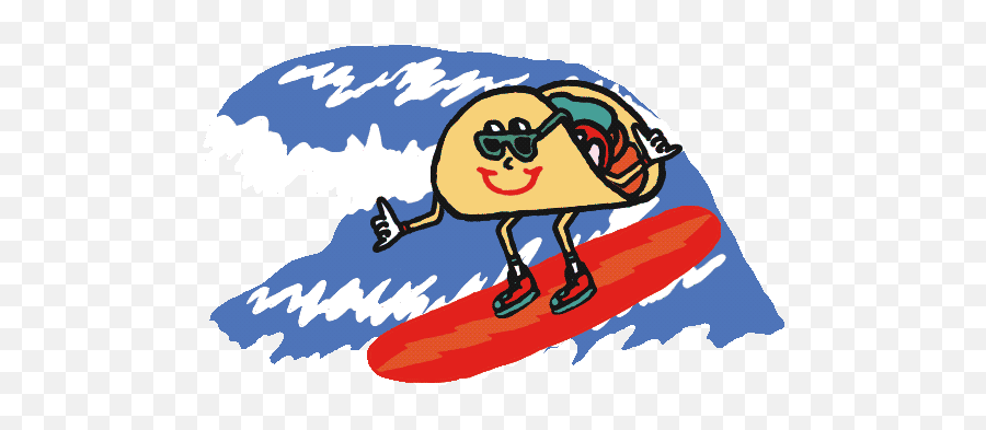 Mexican Fast Food Menu Tiki Tacos Burritos Drinks - List Of Surface Water Sports Emoji,Eating Donuts Emoticon Animated Gif
