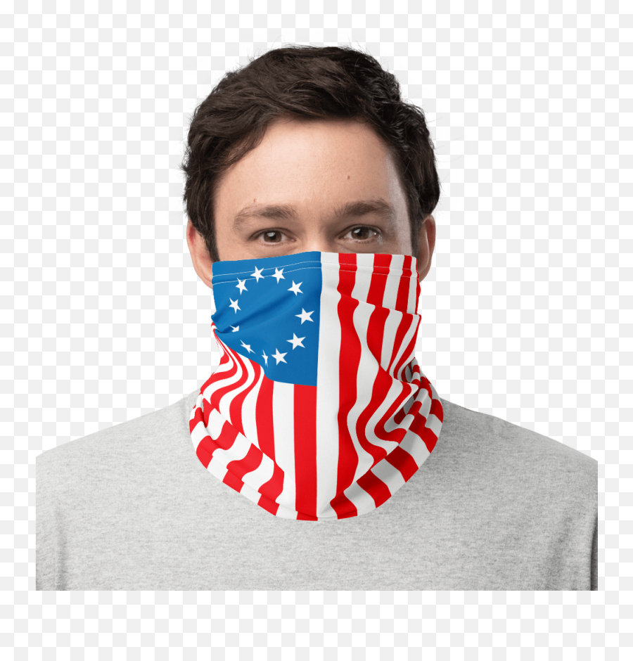 Betsy Ross Flag Face Gaiter - Shemagh Neck Gaiter Emoji,Betsy Ross Emoticon