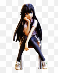 Free Photo Sit Anime Figure Sad Girl Chair Thoughtful View - Anime Girl Sitting On Chair Emoji,Anime Representation Of Emotions